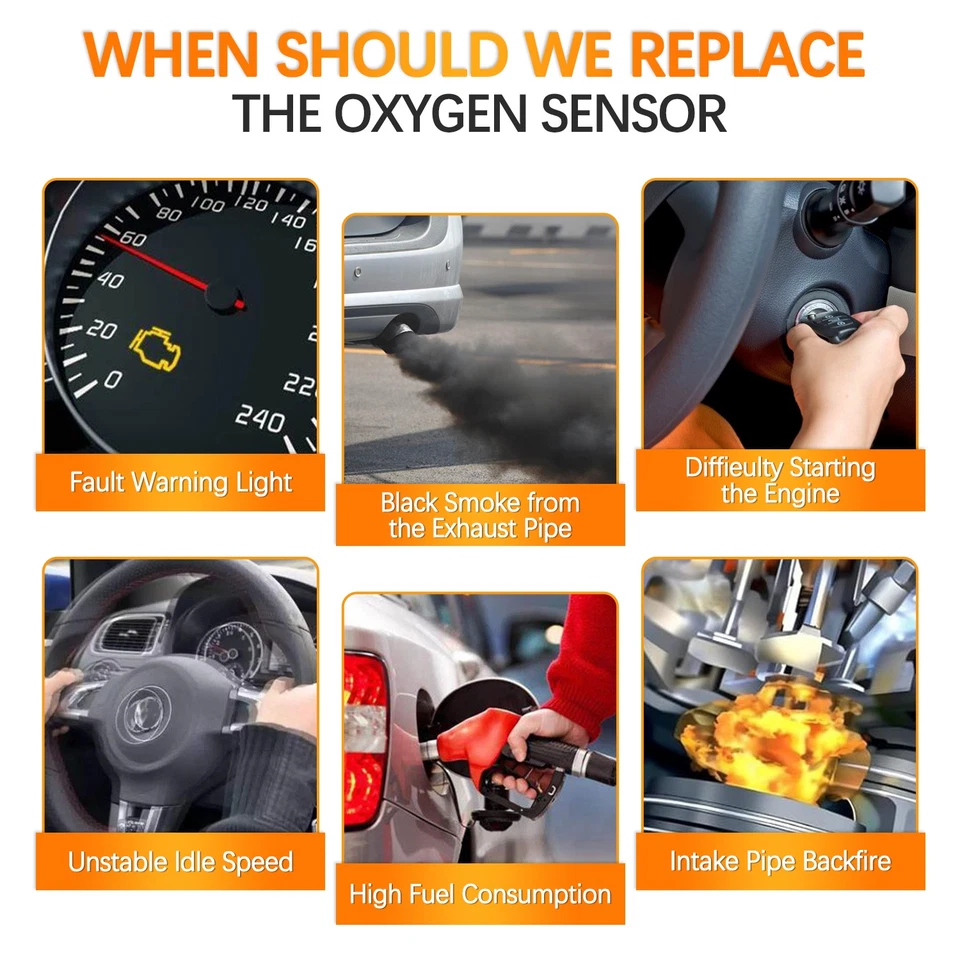 Sensor de oxígeno O2 ascendente y descendente 4 piezas para Ford Fusion Mercury Milan 2006 2007 3,0 L Foto 4 de 4