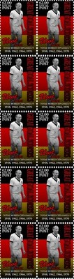 Uwe Seeler West Germany Football World Cup Scorers Mint Stamp Strip of 10 #2