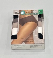 Felina Women's 5-Pack Pima Cotton Wide Waistband Hipster, Multicolor, Size XL