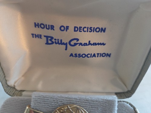 Billy Graham New York Weltausstellung 1965 Stunde Power Manschettenknöpfe NEU IN VERPACKUNG und Krawattenklammer - Bild 3 von 4