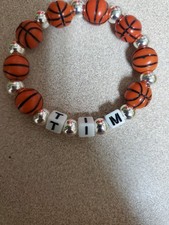 Basketball Bracelet Personalized With Name Of Your Choice  Children Sizes