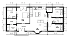Custom modern Cottage house plan 3 bedroom & 2 bathroom With Free CAD