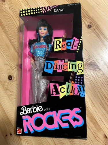 Vintage Mattel Barbie and The Rockers 1986 Real Dancing Action Doll Dana  #3158
