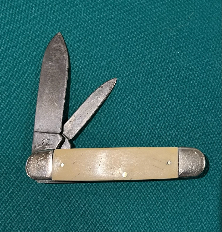 Vintage 1950 Camillus New York EUA #23 Macaco de Charuto Jumbo Alças Brancas - Imagem 2 de 4