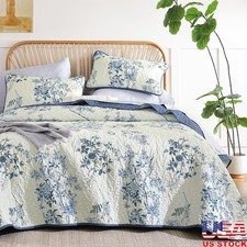 Botanical Butterfly Quilt Set Soft Microfiber Bedding Decor 3 Pieces Bedroom New