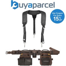 Dewalt DWST50113-1 Heavy Duty Leather Toolbelt Hammer Holder Multi Pouch +Braces