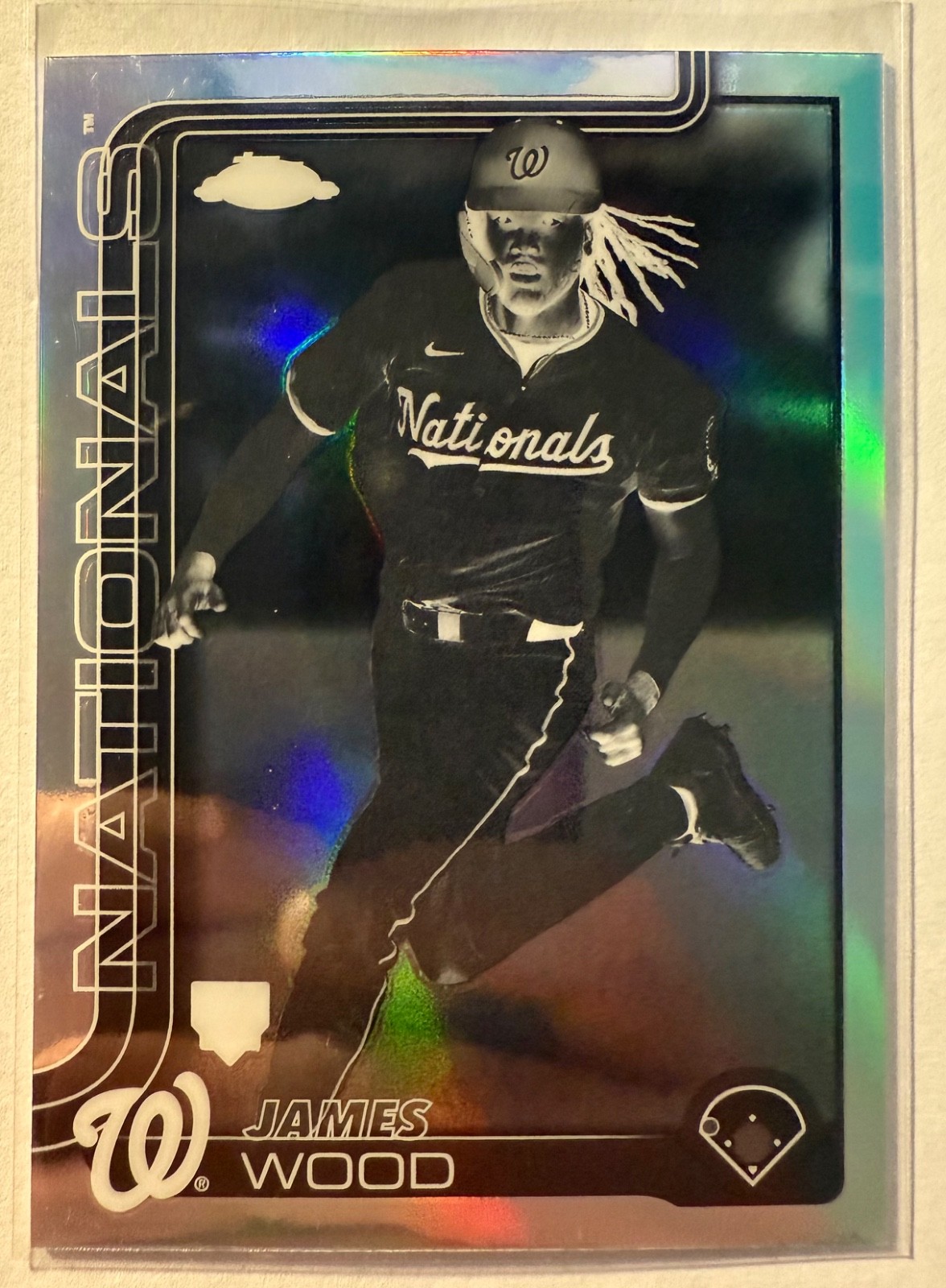 2025 Topps Chrome - James Wood #132 Negative Refractor (RC)