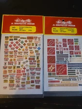 JL INNOVATIVE N 1940-60'S RAILROAD DANGER/DEPOT SIGNS LOT 2 PACKS