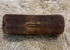 Wood Shoe Brush, 100 Horse Hair Bristles, Made in Israel for Shoe Care
