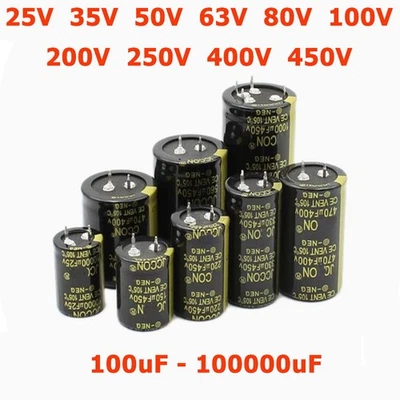 25V-450V Plug-in Audio Amplifier Machine Electrolytic Can Capacitor 100-100000uF