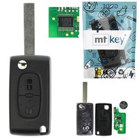 Auto Klapp Funk SchlüSsel 2 Tasten ID46 434MHZ HU83 FüR Peugeot Ion 09-13