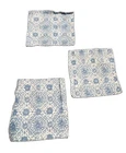Pottery Barn 100% Cotton Napkins 10 in x 10 in Square Blue and White Qty 3