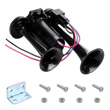 Bwbwnd 12v Car Air Horn 120db Dual Trumpets Super Loud Train Electric Black Bwbwnd 12v Car Air Horn 120db Dual Trumpets Super Loud Train Electric Black