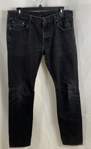 Burberry Sport Men's Faded Black Moto Biker Zipper Pocket Jeans Size 33x29