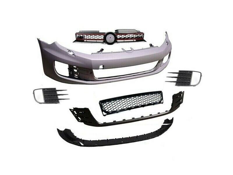 Fits VW Golf Mk6 GTI 2009-2013 Front Bumper Primed Complete With Grilles