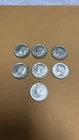 Lot of 7 - 1964 Kennedy Half Dollars 90% Silver US Coins 50C