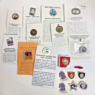 Vintage Lot of 18 National Park Service NPS Souvenir Lapel Pin Collection Set