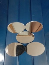 Darice Mirrors, Oval, Five Pieces, 2 Inches  3 Inches, Used, See Pictures