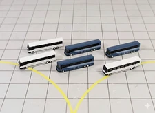 6x BUS/COACH US GREYHOUND Style Airport GSE Vehicle Models 1:400 Scale Diorama
