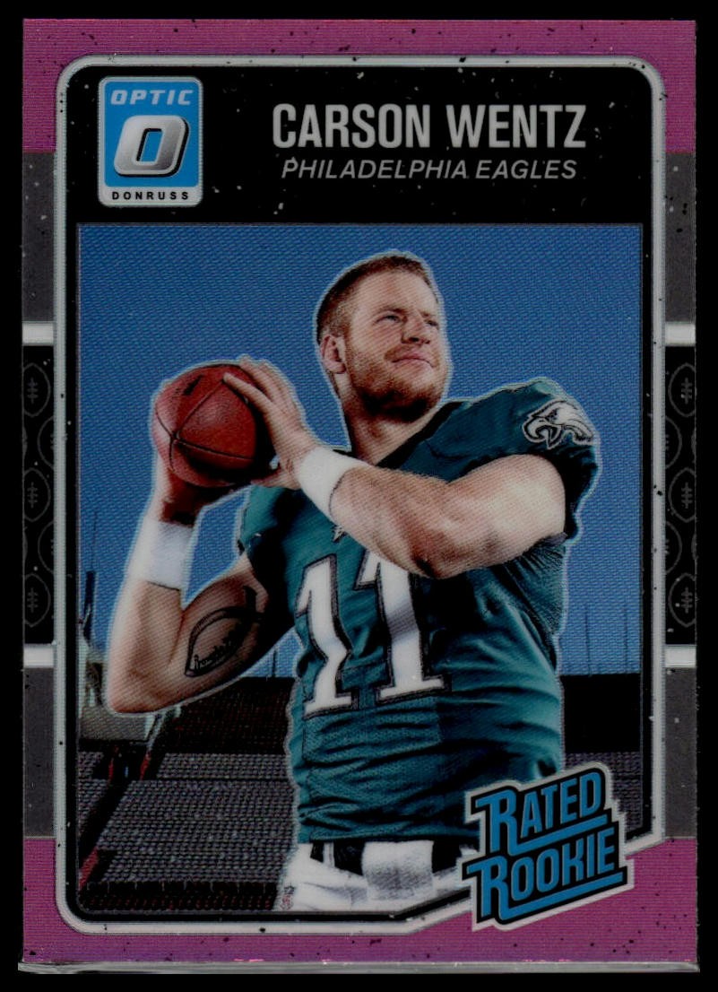 2016 Donruss Optic #156 Carson Wentz Pink