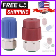 R12 to R134A Adapter Kit High Low Port Retrofit 1/4 to 7/16 UNF AC Fitting