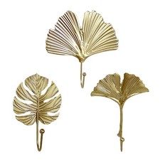 2X Vintage Coat Hooks Wall Hooks Decorative Hooks Leaf Shape Metal Towel6988