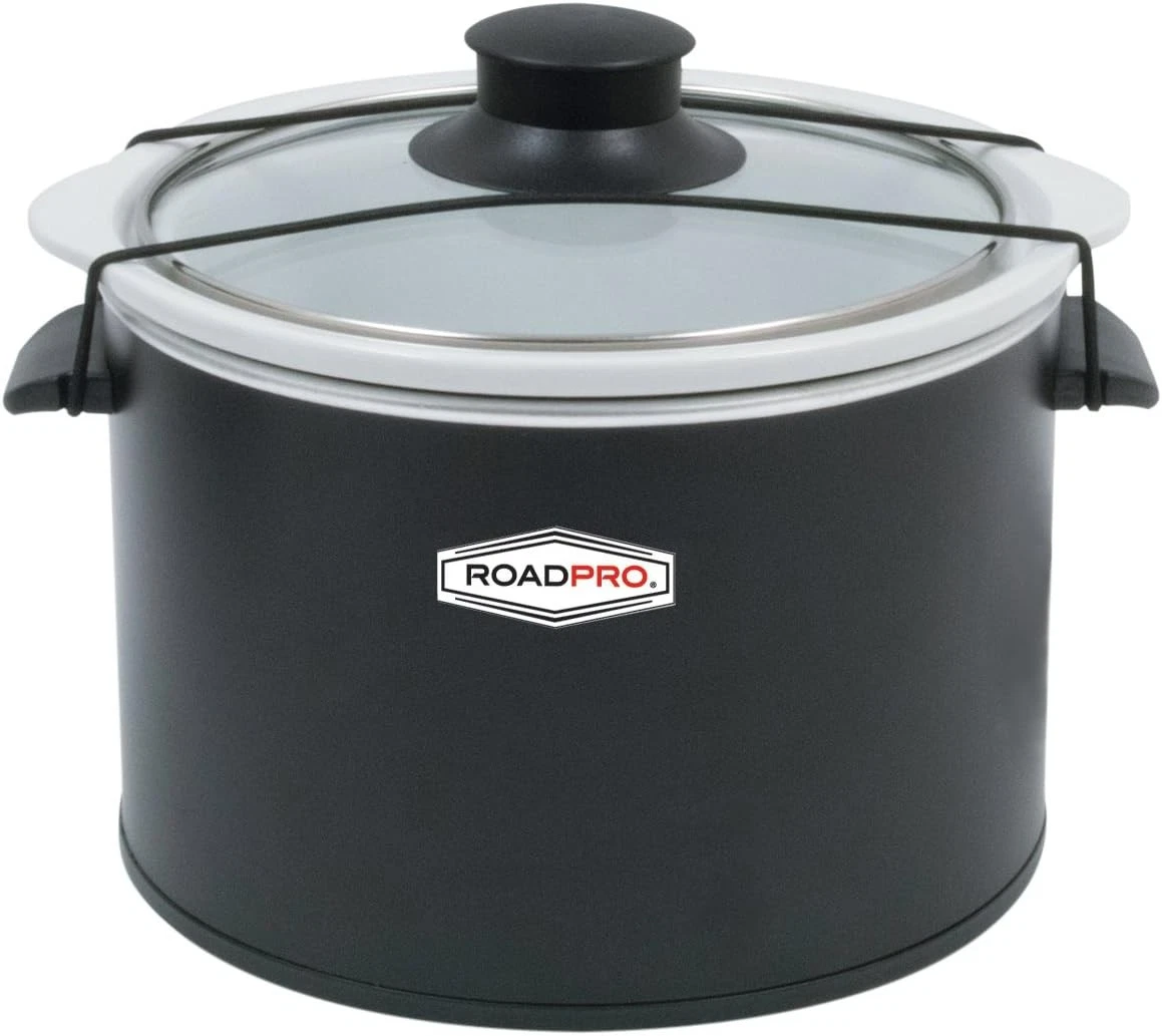 RoadPro-RPSL-350 Quart Slow Cooker, Auto Travel, 12V, 1.5 Quarts, White
