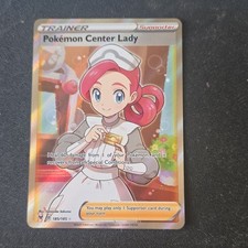 Pokémon Center Lady Ultra Rare Trainer 185/185 Vivid Voltage Full Art Holo on eBay