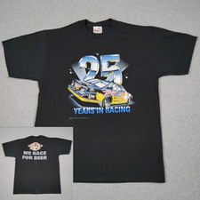 Vintage Rusty Wallace Shirt Men XL 90s Y2K Made In USA NASCAR Racing Miller Beer