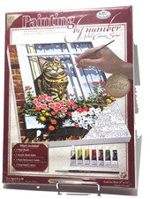 Royal Langnickel Painting By Number PCS11 Cat In The Window NIP Ages 8 to 88