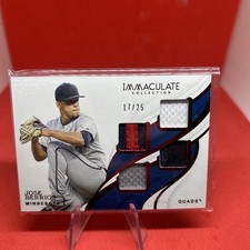 2019 Panini Immaculate Immaculate Quads Red /25 Jose Berrios Twins Patch Card