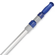Poolvio 15 FT Telescopic Pool Pole - Adjustable 3 Piece Aluminum Pool Skimmer...