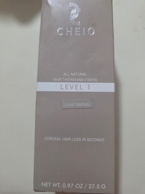 CHEIO HAIR THICKING FIBERS LEVEL 1 Light Brown 1.05 Oz. Keratin.