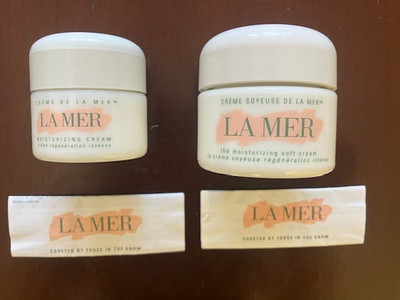 TWO EMPTY Jars, La Mer The Moisturizing Soft Cream 1 oz/ 0.5 oz
