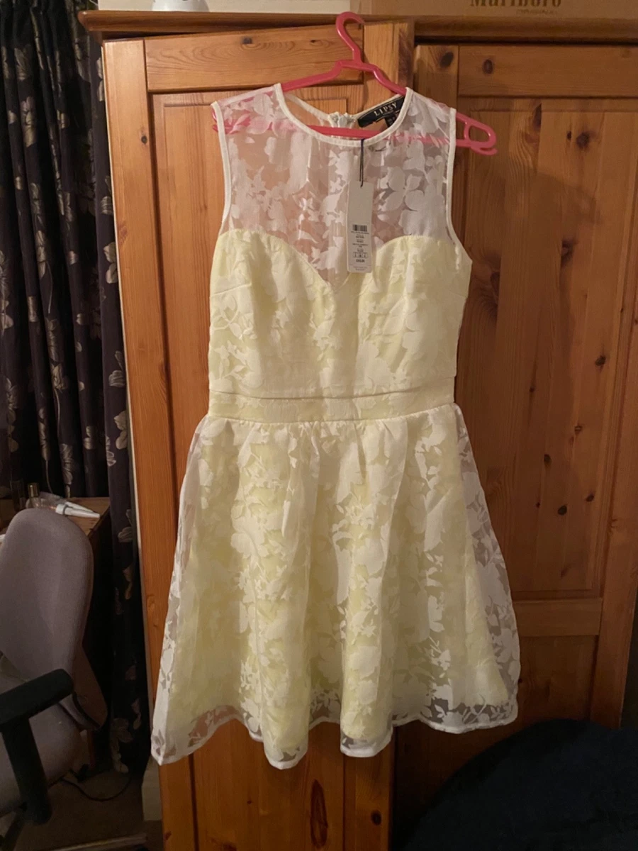 lace bodycon dress white and gold Honey Couture MICHELLE White Lace & Crochet Bodycon Dress White / M USA