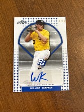 William Kempner 2018 Leaf Perfect Showcase Blue Auto WK1 Giants Gonzaga /15