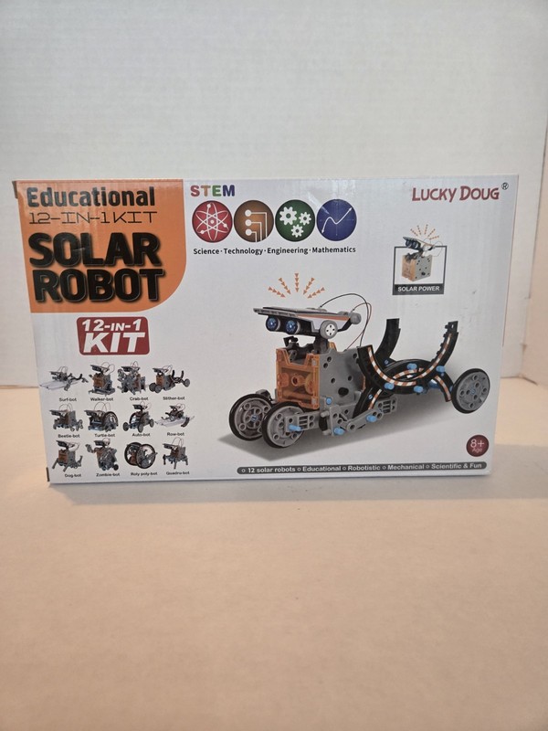Lucky Doug Educational Solar Robot Kit 12-in-1 Science STEM Robot NEW