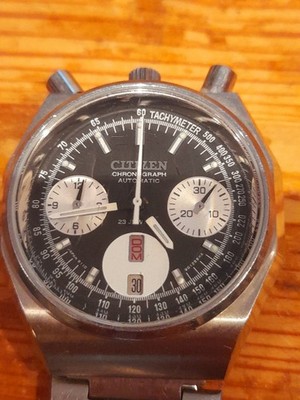 Citizen Bullhead Chronograph Automatik Kal. 8110A Vintage 1970er   Erbstück