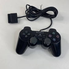 Sony Playstation 2 PS2 Dualshock 2 Wired Controller Black OEM SCPH-10010 TESTED