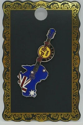Hard Rock Cafe -Vintage HRC Sydney "Australia MAP" Guitar Pin - Limited Edition - Image 1 of 3