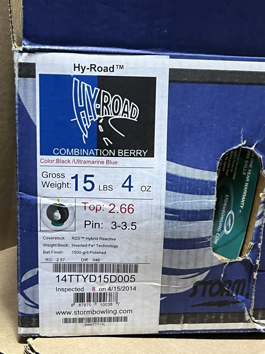 Storm Hy-Road 15 lb Bowling ball New in Original Box 2014 Storm Hy-Road 15 lb Bowling ball New in Original Box 2014