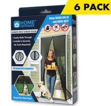 6 PACK 83"H x 39" W Hands-Free Screen Mesh Door magnets KEEP BUGS OUT