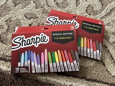2 NEW Sharpie Ultra Fine Point Permanent Markers Limited Edition 18ct Unopened