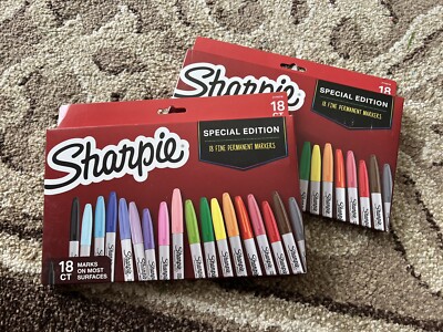 2 NEW Sharpie Ultra Fine Point Permanent Markers Limited Edition 18ct Unopened