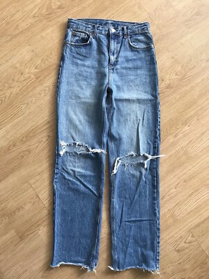 Pull & Bear Denim Hose Gr.38 - Coole Jeans - Top - Used Look - Mittlere Waschung