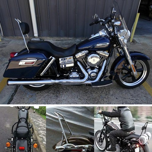 Tall Sissy Bar Backrest with Pad Fit For Harley Sportster XL 883 1200 2004-2021 - Foto 3 di 11