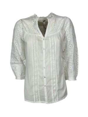 MD'M Women's Shirt Sangallo/Cotton White 2.61.051.40 100% Cotton