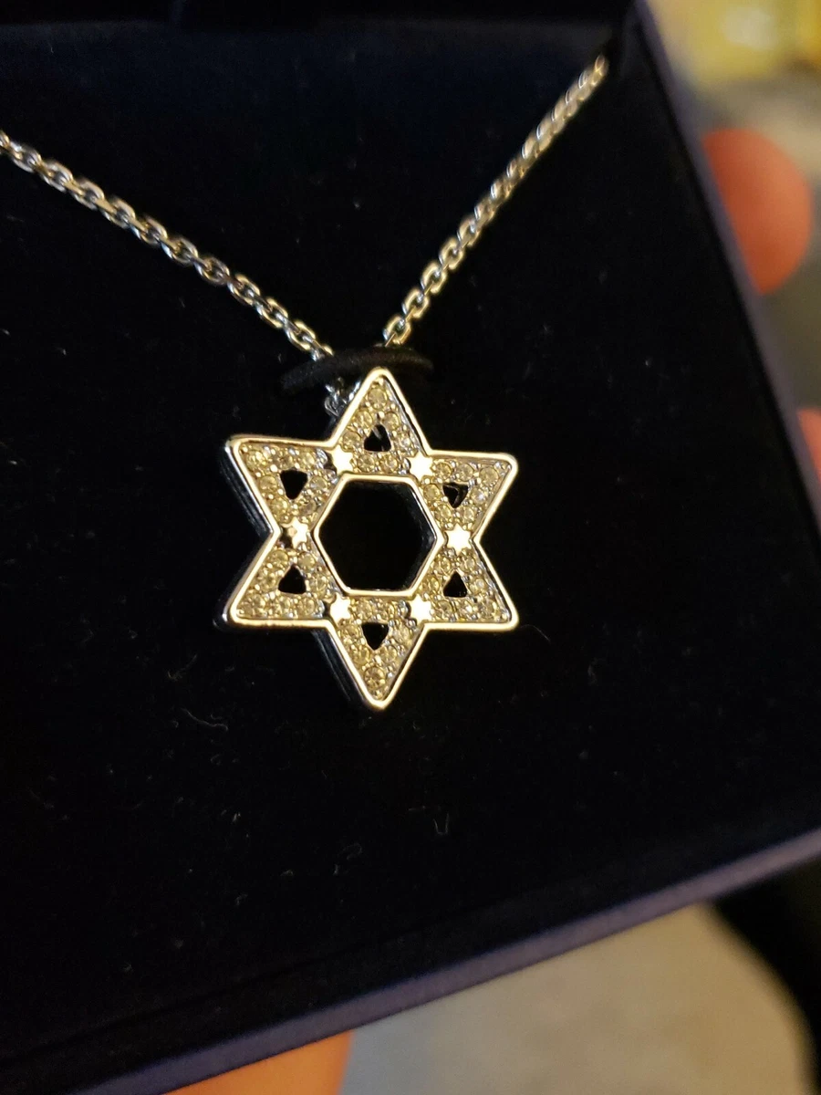 Star of david necklace swarovski deals