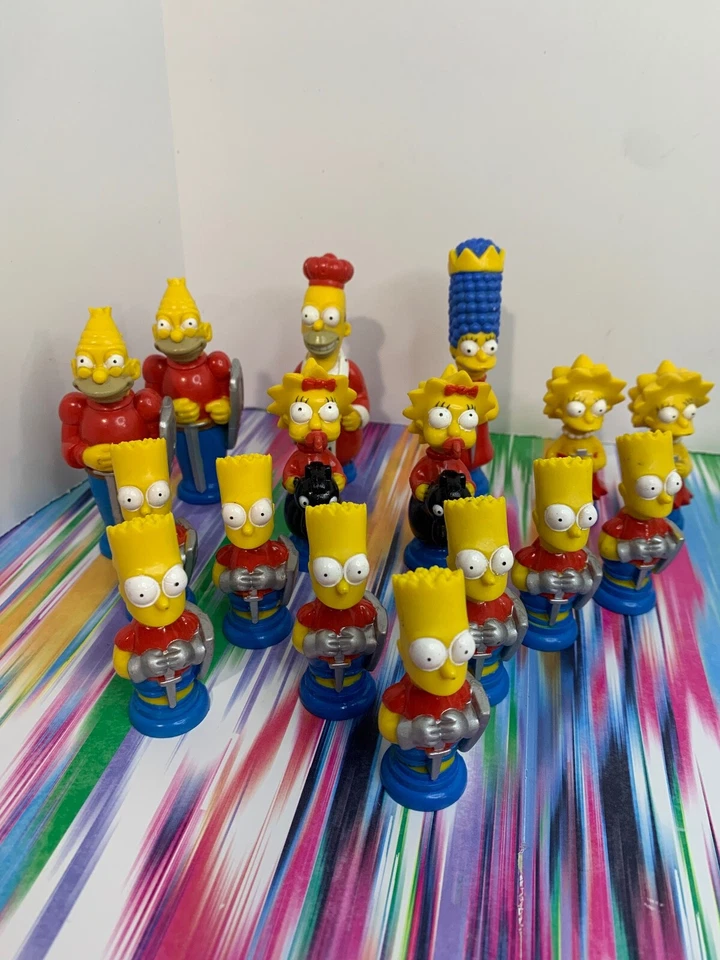 The Simpsons Chess Pieces 1992 Replacement Parts Board Game Cake Top- You Choose - Image 2 of 3