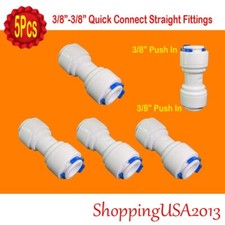 5 X 3/8-3/8 Quick Connect Straight Fitting Connector Push In RO Under-sink